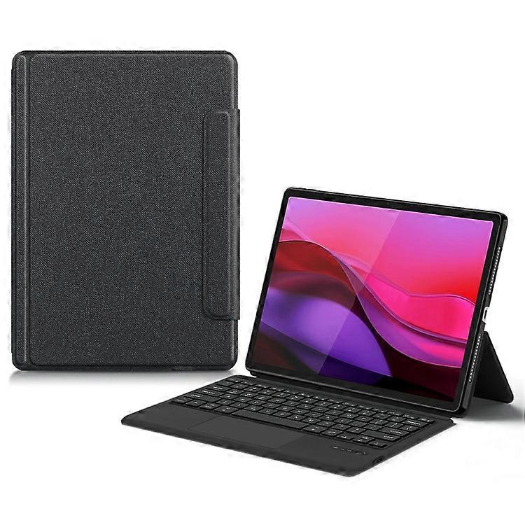 Compatível com Lenovo Yoga Pad Pro Capa de Couro + Teclado Compatível com Bluetooth com Touchpad e Retroiluminação
