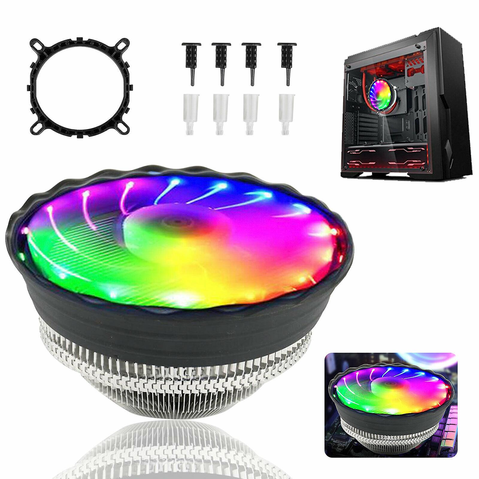 Rgb Led Cpu Cooler Fan Heatsink For 