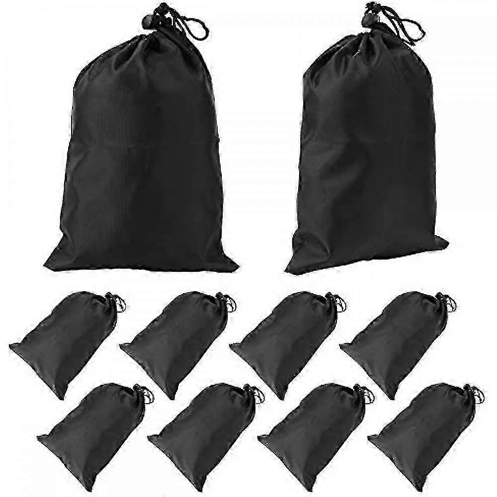 Black drawstring bag 10 pcs portable polyester waterproof drawstring carrying bag dust-proof drawstr p