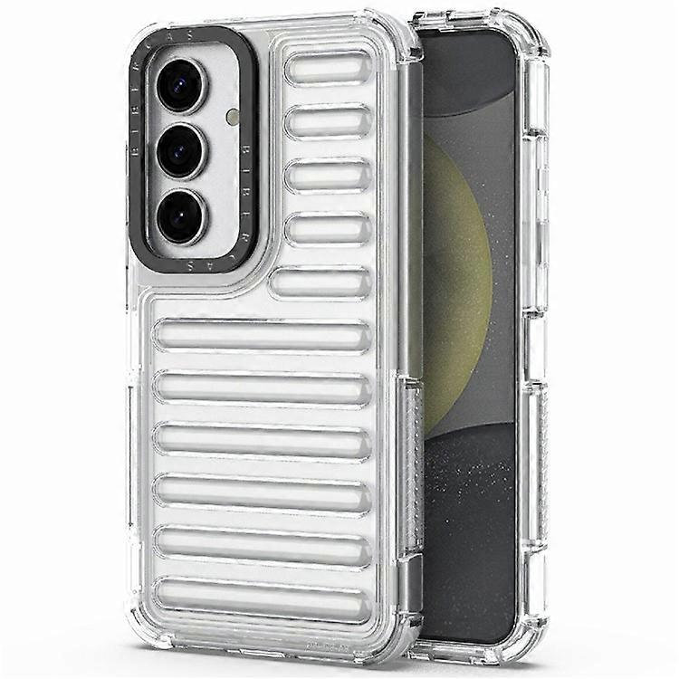 Compatible For Samsung Galaxy S25 Case Stripe Design Anti-Slip Detachable TPU+PC Phone Cover