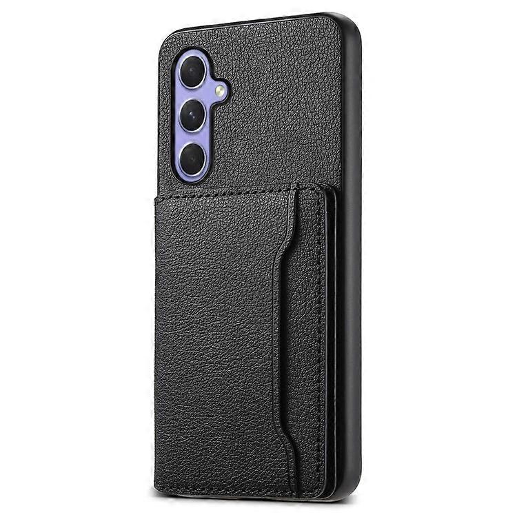 متوافق مع Samsung Galaxy A54 5G فتحات بطاقة حالة مقاومة للصدمات TPU + PC + PU غطاء هاتف مسند