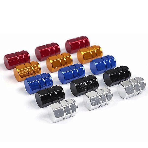 Car Tire Caps Hexagonal Shape Assorted Cores Vehicle Owners 15 * 9mm 20Pcs