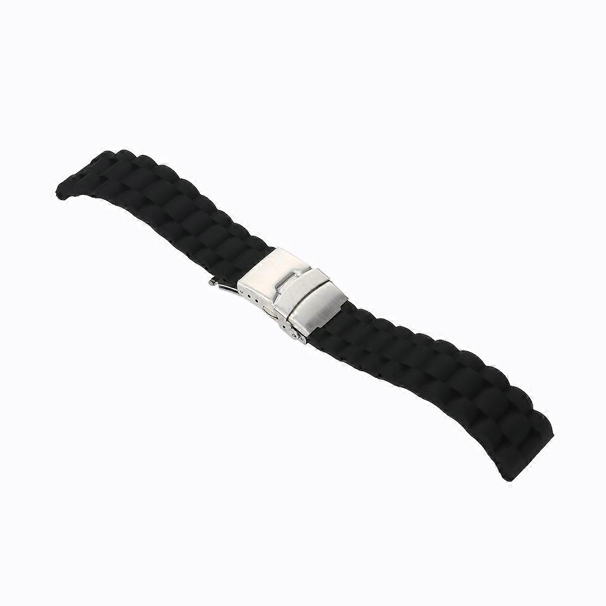 Silicone Watch Strap 22Mm for Waterproof Use with Buckle