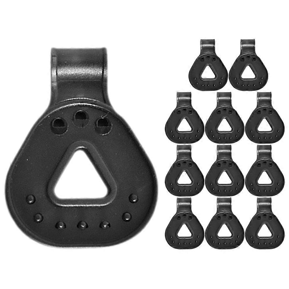 Shade Net Fixing Clip Plastic Sunshade Clips Black 6.00X4.00X0.50cm Removable and Repositionable 12Pcs