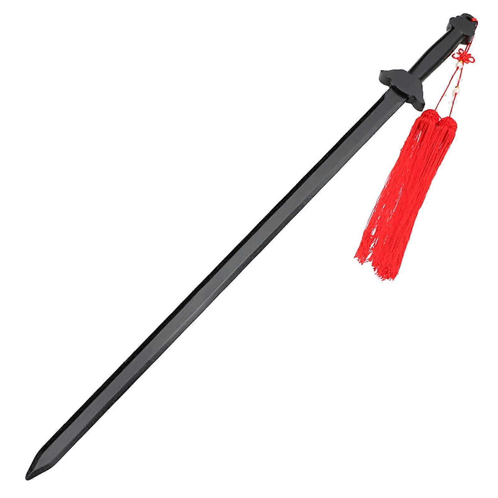 تايتشي سيوف خشبية ، خيزران ، دعائم فنون الدفاع عن النفس ، صناعة يدوية ، أسود 101 سم