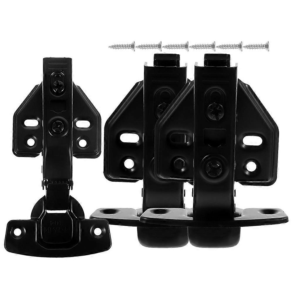 3pcs Soft Close Cabinet Hinges, Full Overlay Concealed for Kitchen Cabinet Doors, Smooth Silent Operation, Frameless Cabinets Functionality
