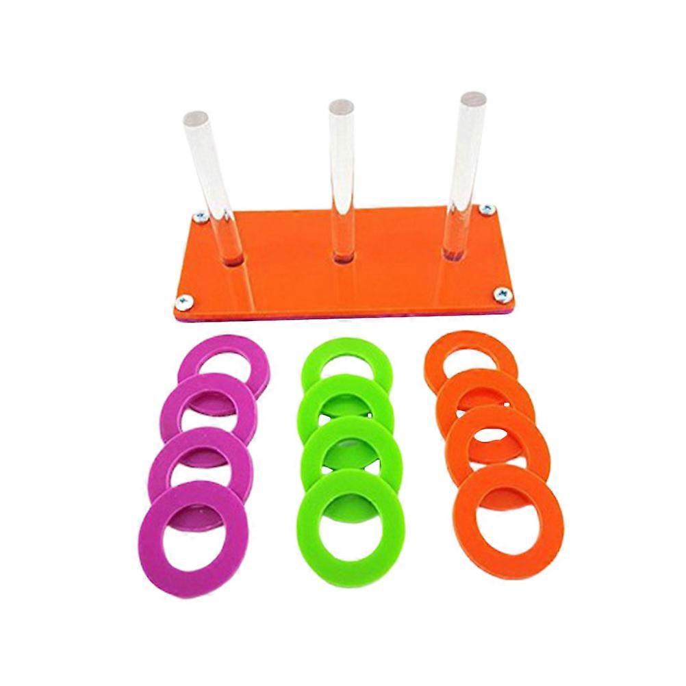 Bird Enrichment Toys Interactive Ring Toss Toy Playing Exploring Pet Owners Assorted Color 15 x 6.5 x 4cm Ring Toss 1 Set