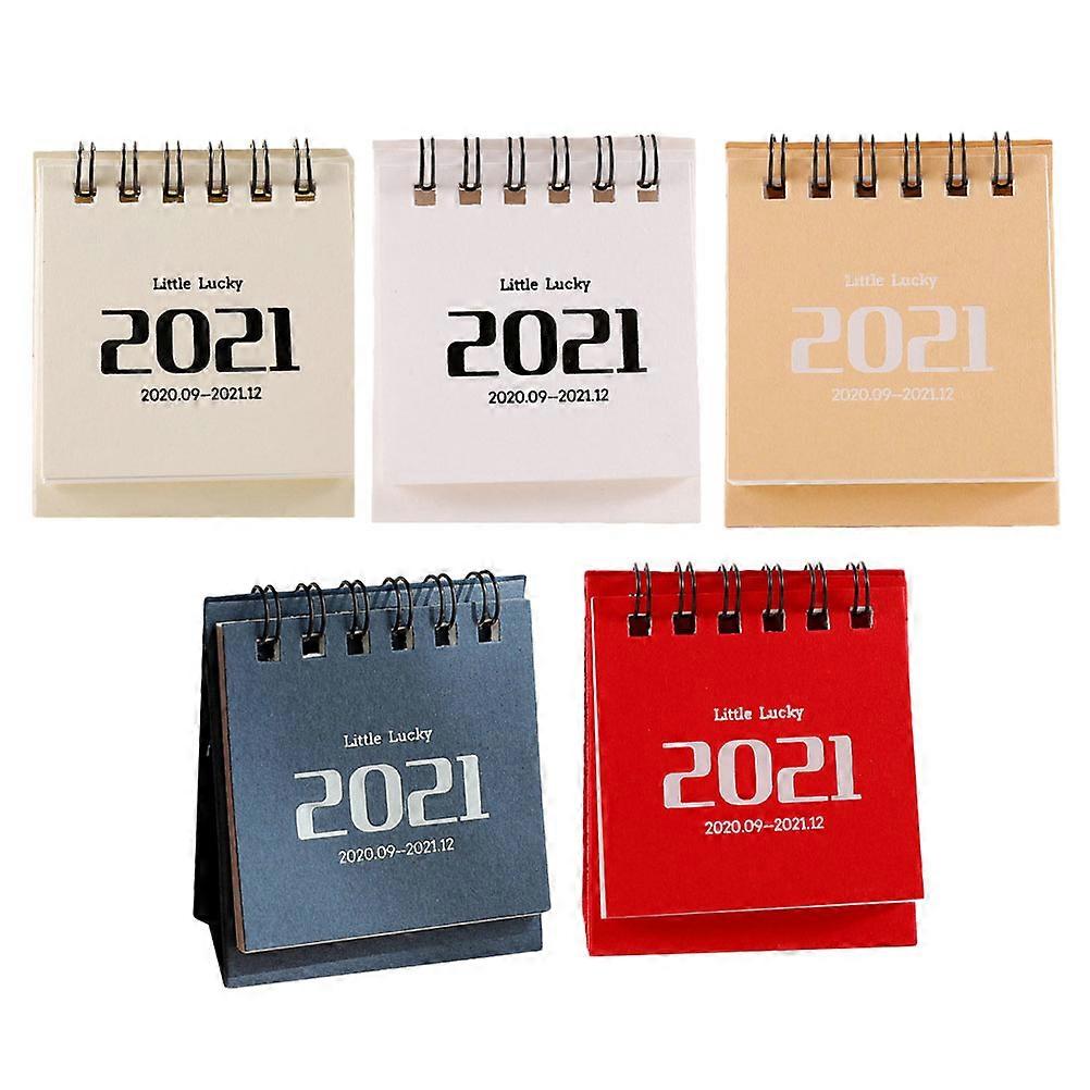 Simple Mini Calendar Planning Book for Office Use 5Pcs Assorted Color