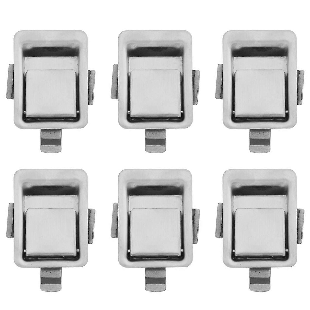 6X Stainless Steel Recessed Mounted Latch Mini Flush Mount Paddle Handle Lock for RV//Trailer/Cabine