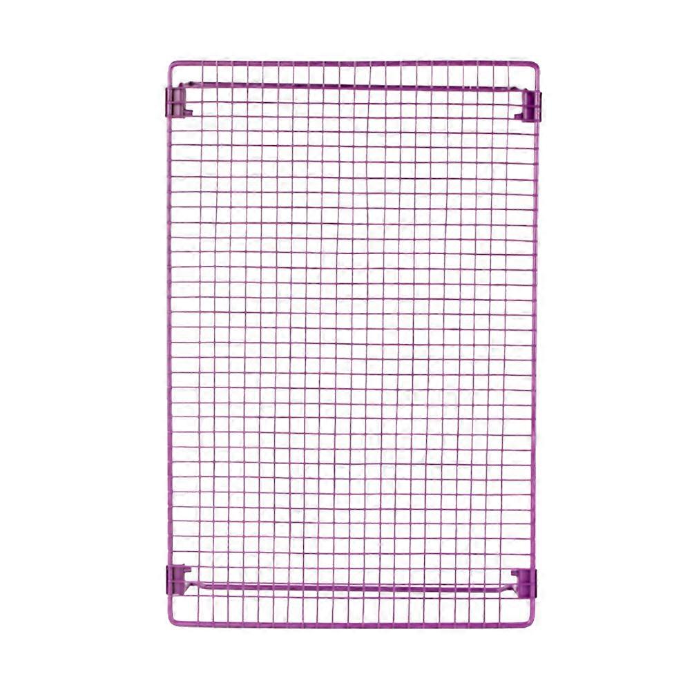 Non-Stick Mesh Mat Barbecue Grilled Rack Fishing Purple 42.5*28.5 CM Large Capacity 1Pcs