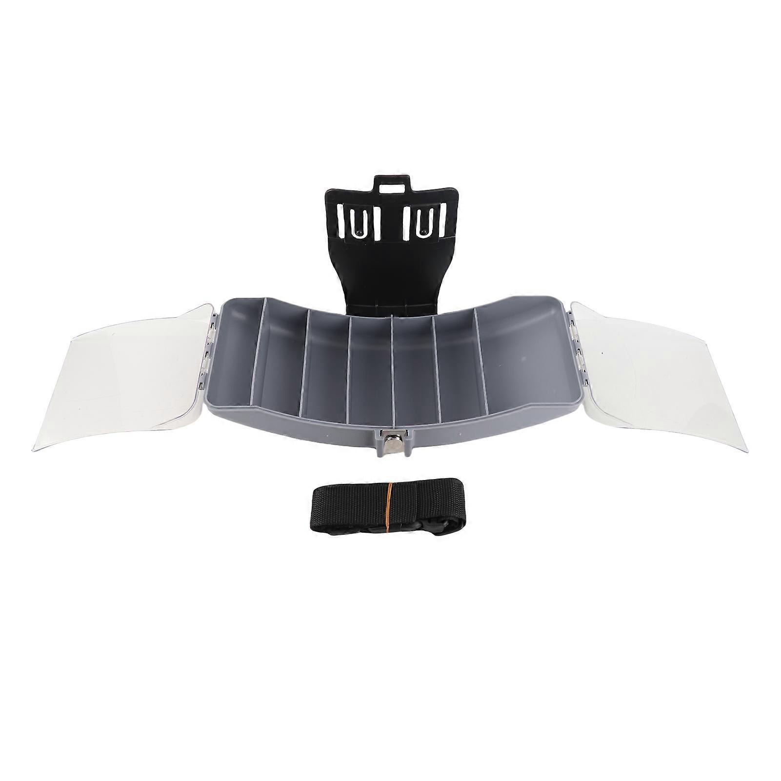 Tragbare Kunststoff Angelgerät Aufbewahrungsbox Köder Köder Haken Organizer Grau