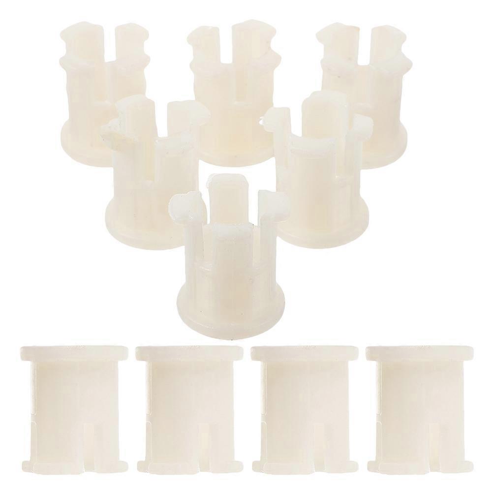 Plastic Small Caster Stem Sleeve 10Pcs Light Yellow Expandable Tail for Glasses Use