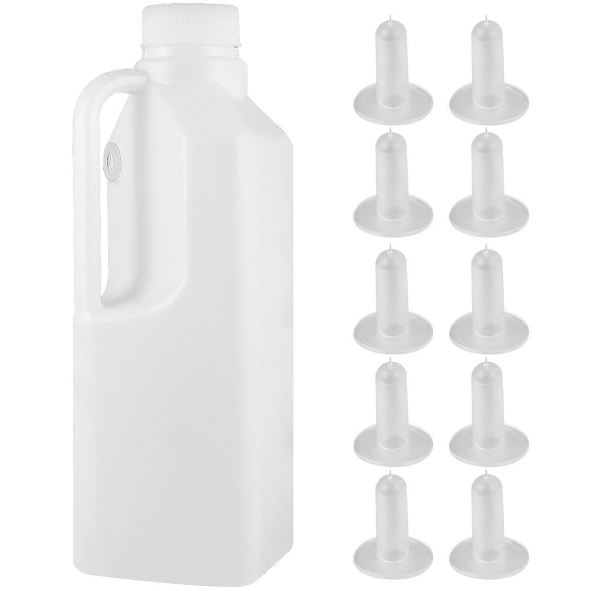 Feeding Bottles for Sheep Goat Milk Feeder 850ml White Round Shape for Farm Use and Pet Feeding 1 Set