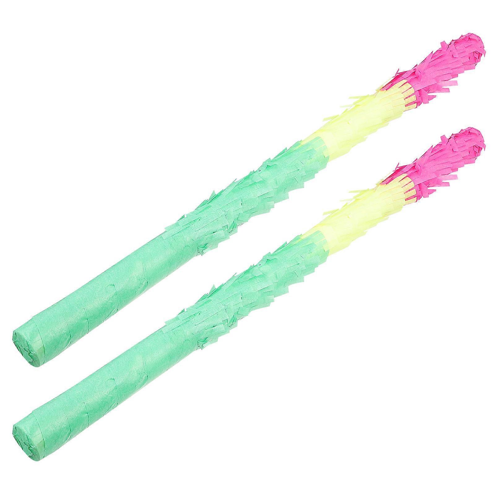 Party Game Supplies Pinata Sticks Lightweight Design Assorted Color 2Pcs