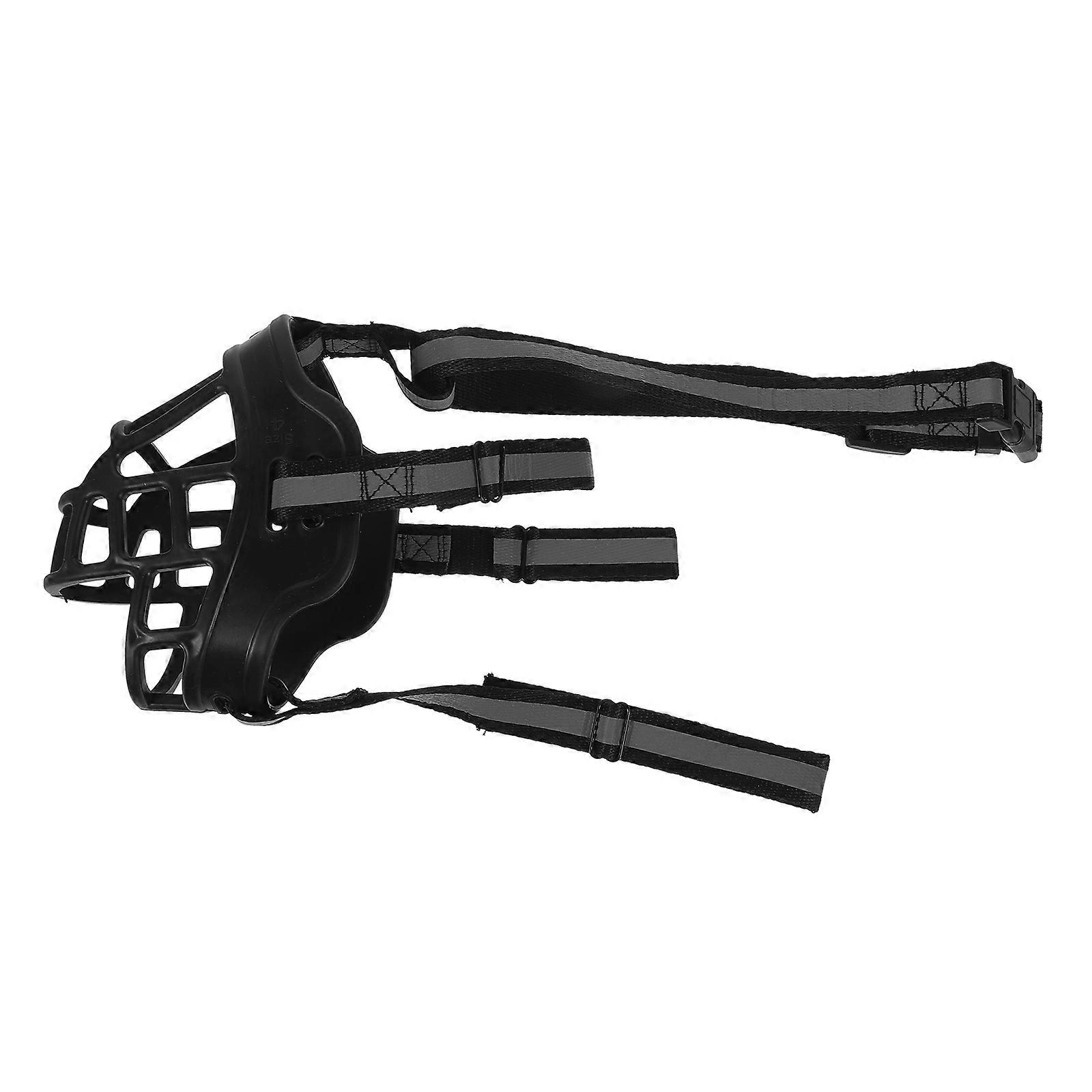 Reflective Muzzle Adjustable Fit Nighttime Safety Black 1Pcs