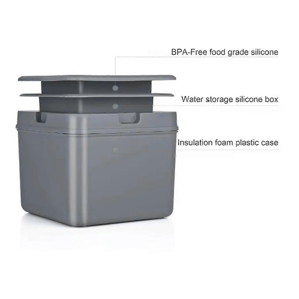 Large Square Crystal Clear Ice Maker Easy Release