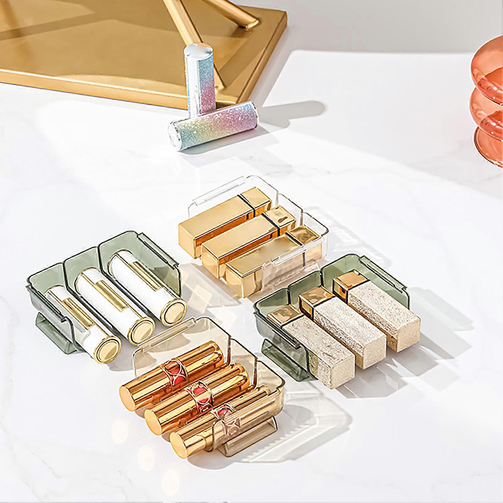 3pcs Lipstick Holder Transparent Storage Overlay Clear Lipstick Display Holder for Lip Gloss Transparent White 