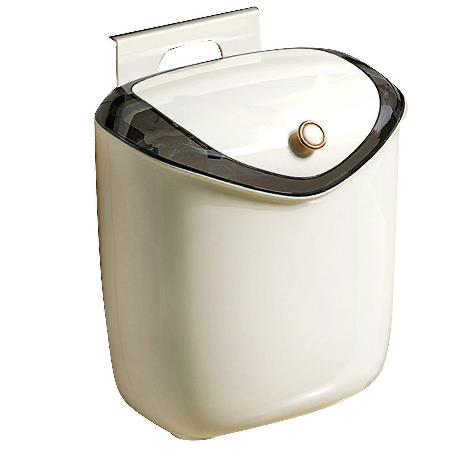 Kunststoff-Mülleimer Zum Aufhängen Mit Deckel, Wandmontierter Küchen-Kompostbehälter, Kleiner Mülleimer Für Küche, Badezimmer, Wohnzimmer, L