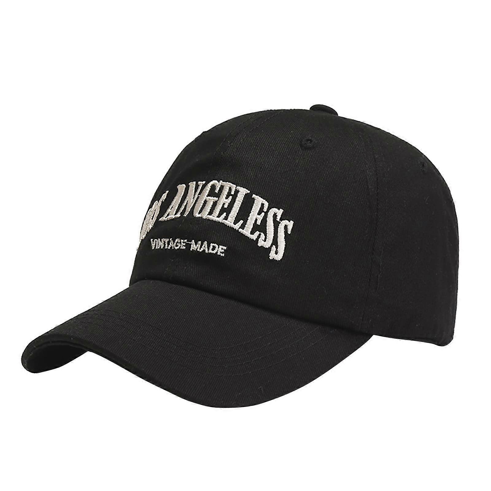 Los Angeles Embroidered Baseball Cap for Men and Women, Vintage Trucker Cap, One Size Adjustable, Black Sports Cap