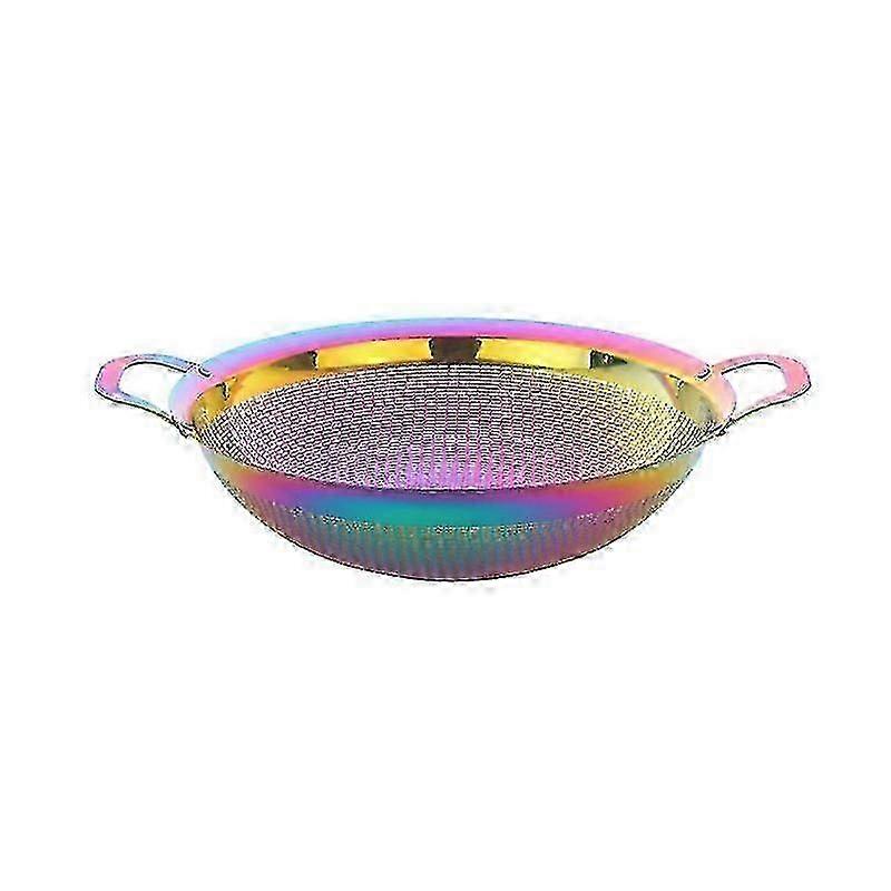 Stainless Steel Drain Basket with Handle for Rice, Vegetables, and Straining