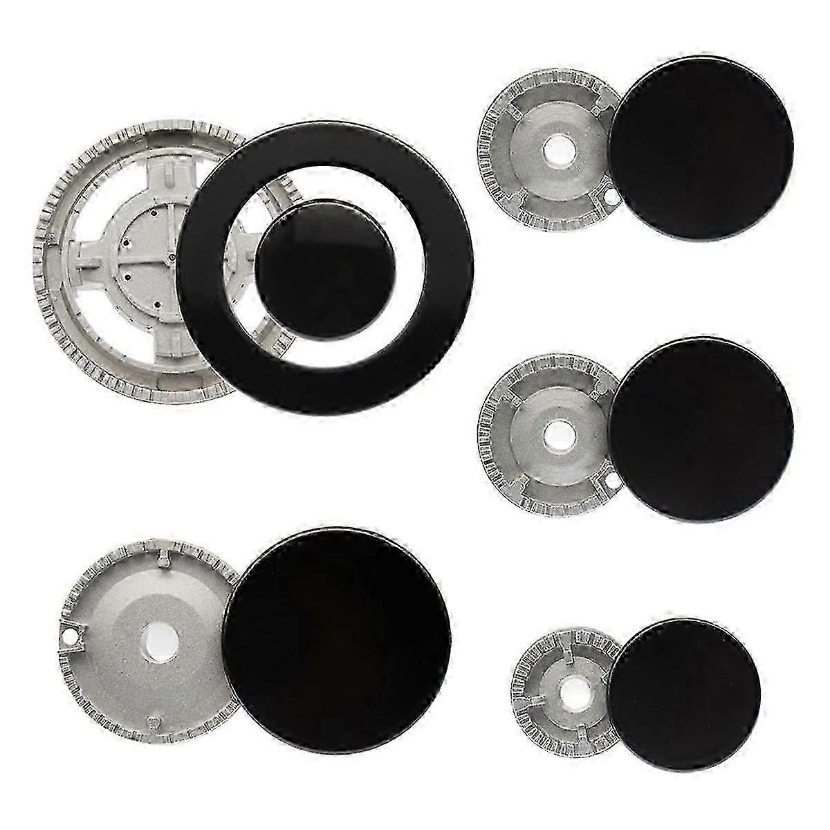 Gas Stove Burner Caps, Set of 5, Burner Caps Compatible with Certain Stove Top Covers Replacement