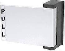 Satin Chrome Finish Universal Push-Pull Paddle Handle Pull To Left Satin Chrome