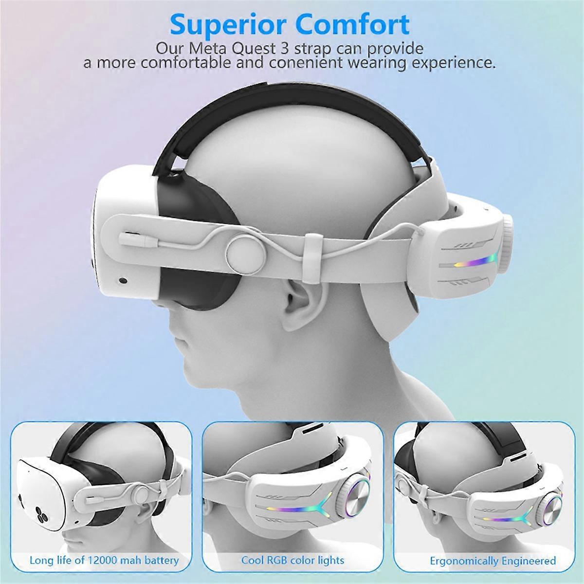 VR Head Strap for 3S with Rechargeable Battery 12000mAh