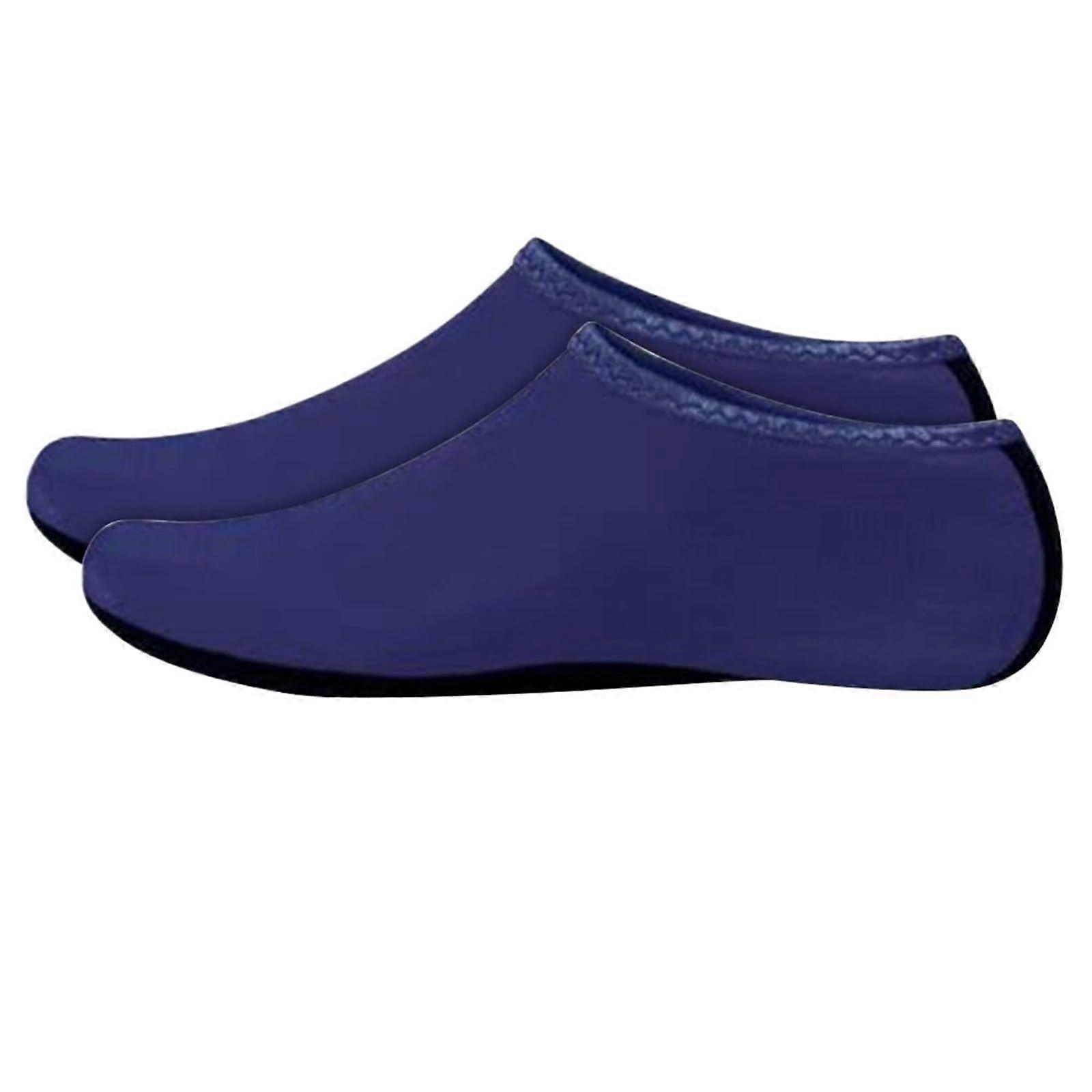 2 pairs of beach socks for swimming, nonslip diving socks, slippers (Blue, XXL)