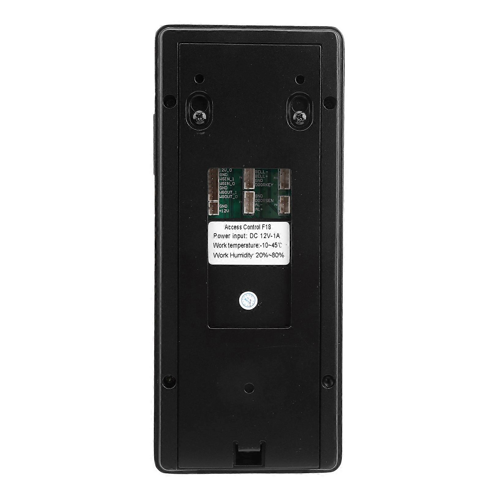 Door Access Control Password Fingerprint Card 125KHZ RFID TCP IP Wiegand26 Attendance 100‑240VEU Plug