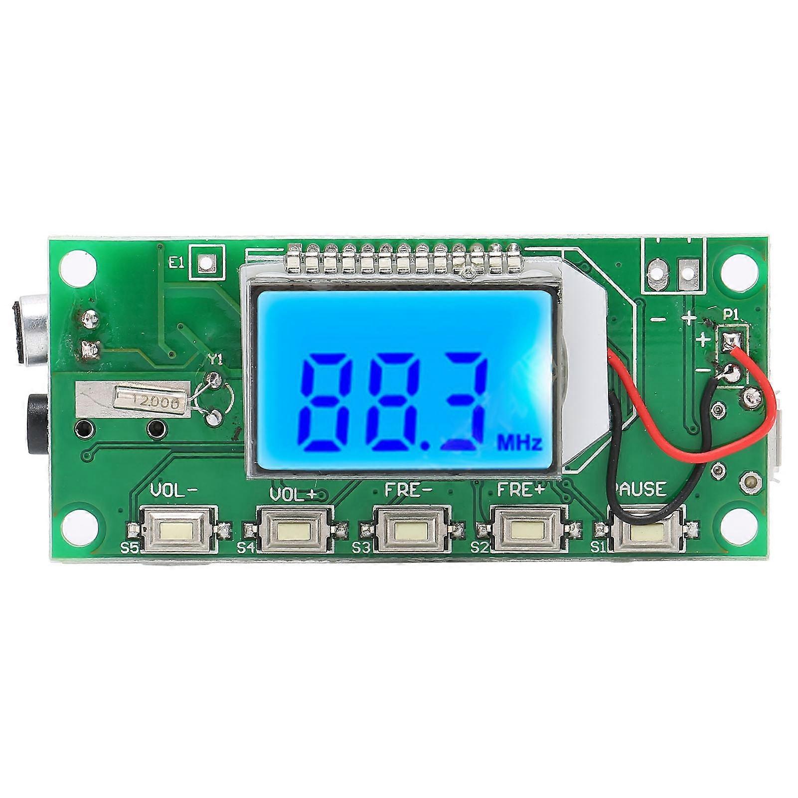 FM Transmitter Module Digital Stereo Frequency Modulation with LCD Display 87‑108MHZ 3‑5V