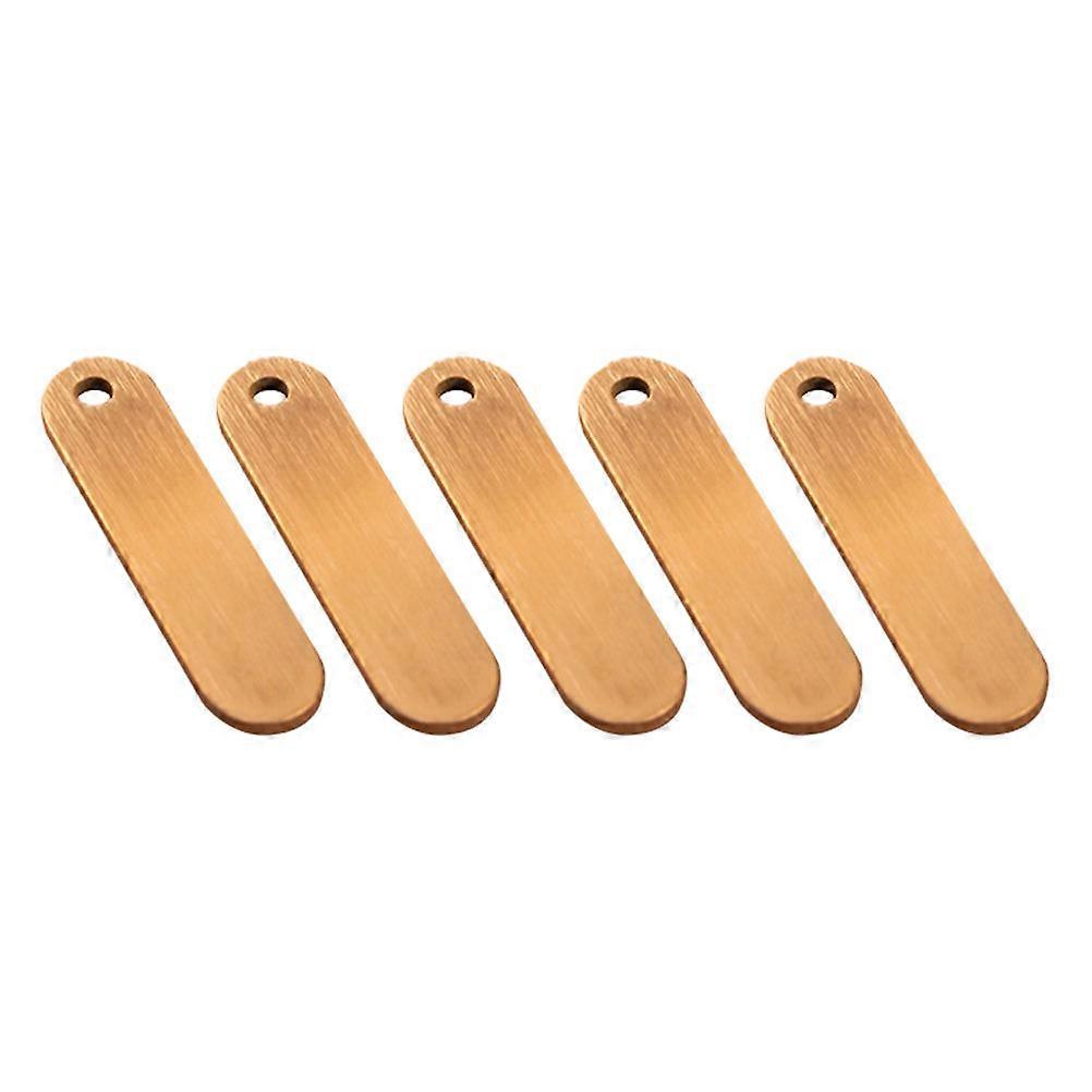 Chain Pendants for Bag with Durable Golden License Plate Design 5Pcs