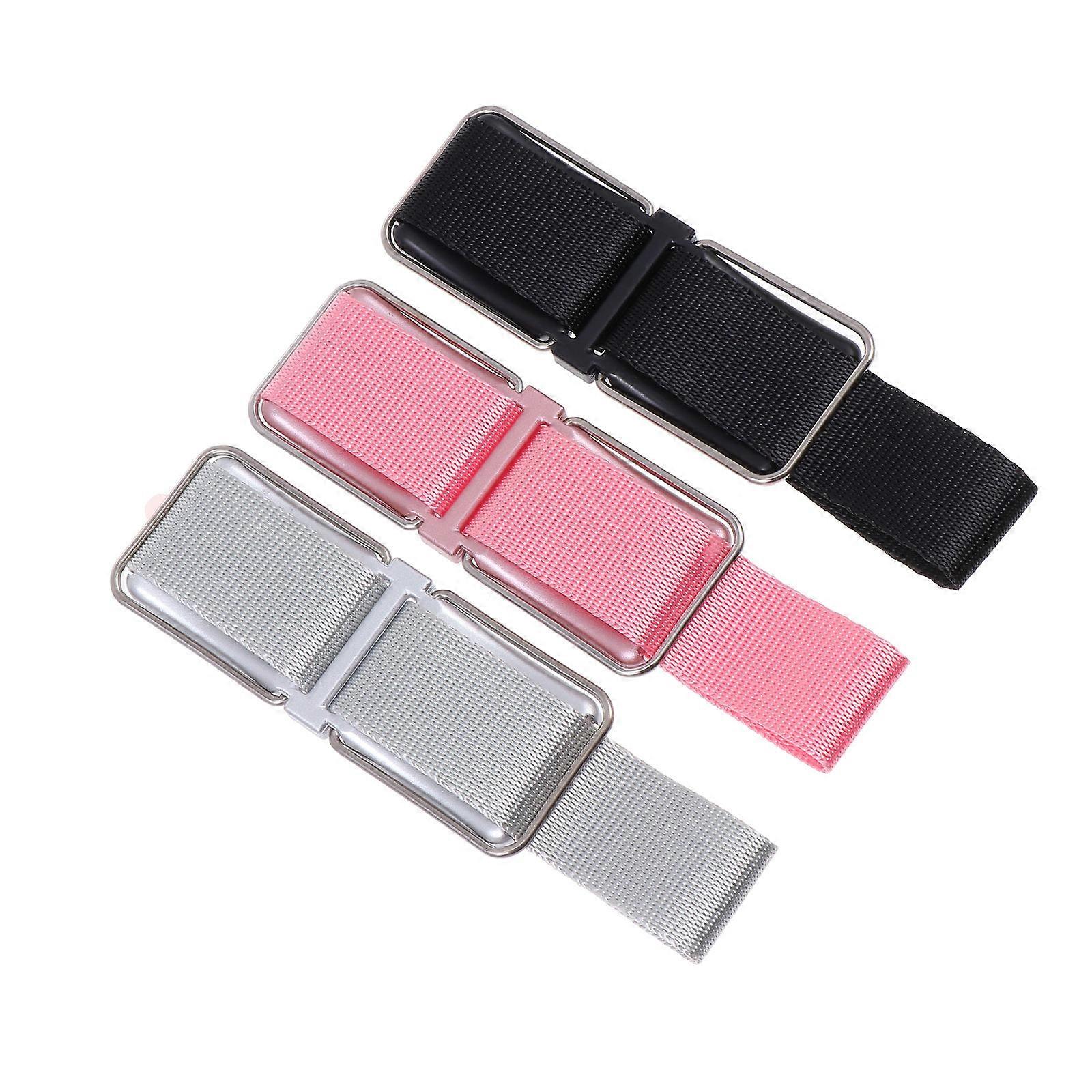 3Pcs Phone Grip Straps with Finger Holder for Phone Backside Loop Stand ABS Black