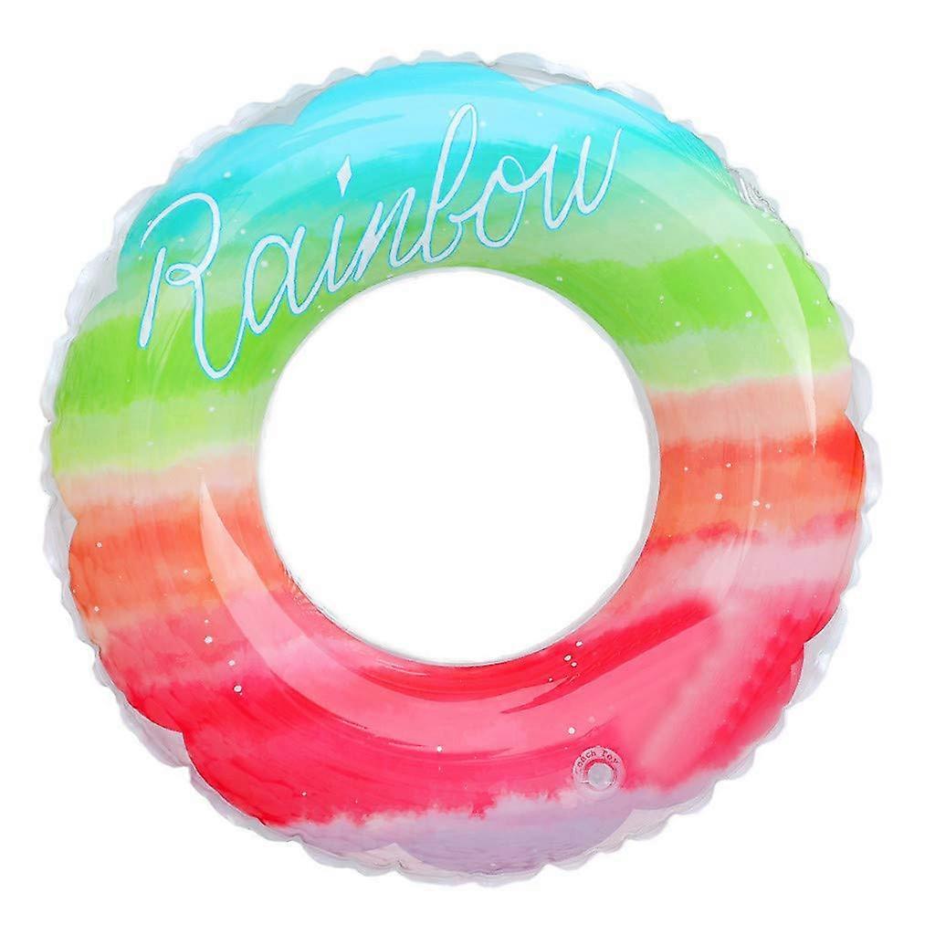 Inflatable Floating Swim Ring for Adults - Cute Multicolor Pool Float for Summer, Beach, River, and Swimming, One Size