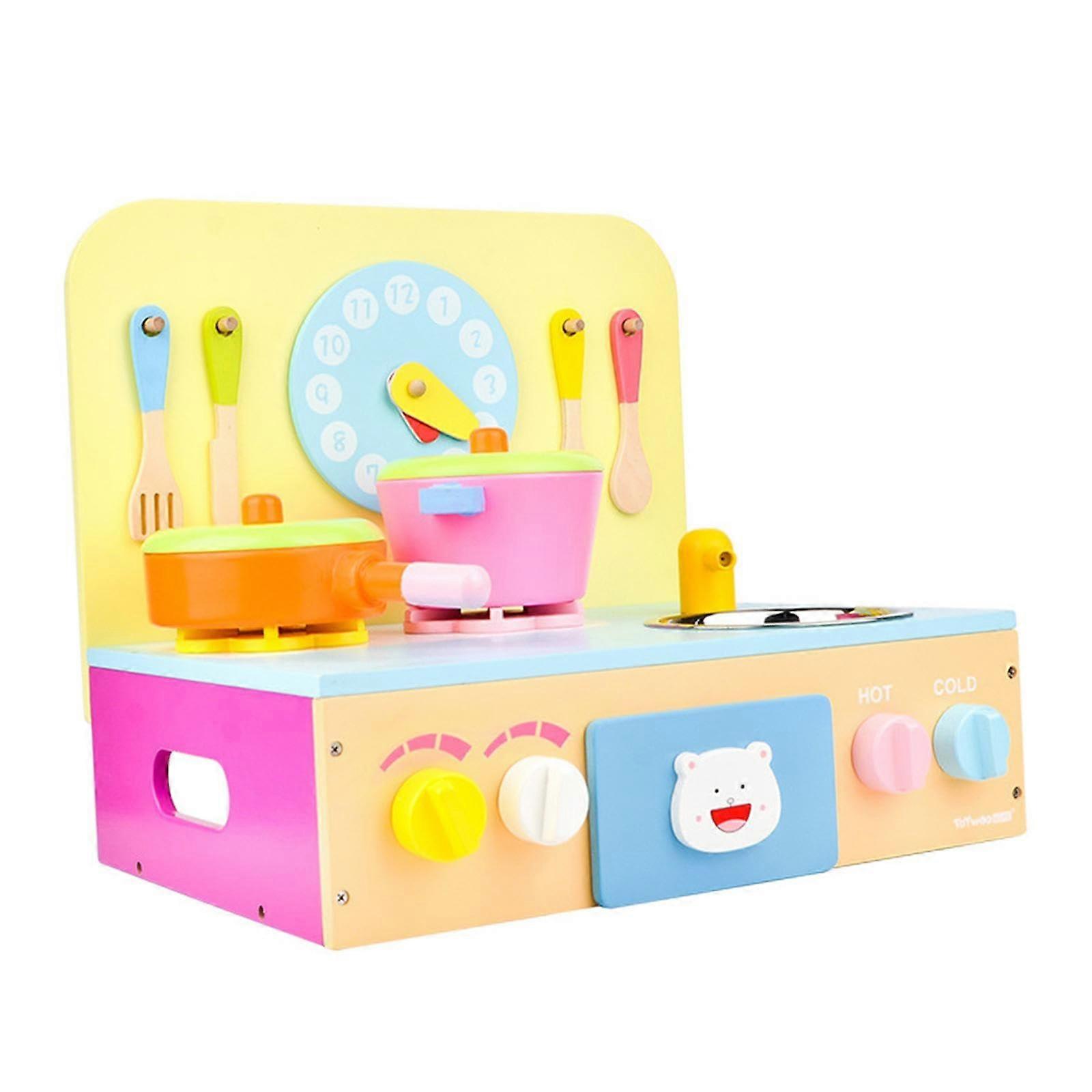 Kitchen toy set with cooking accessories, educational learning toy, wooden play kitchen set for indoor parties