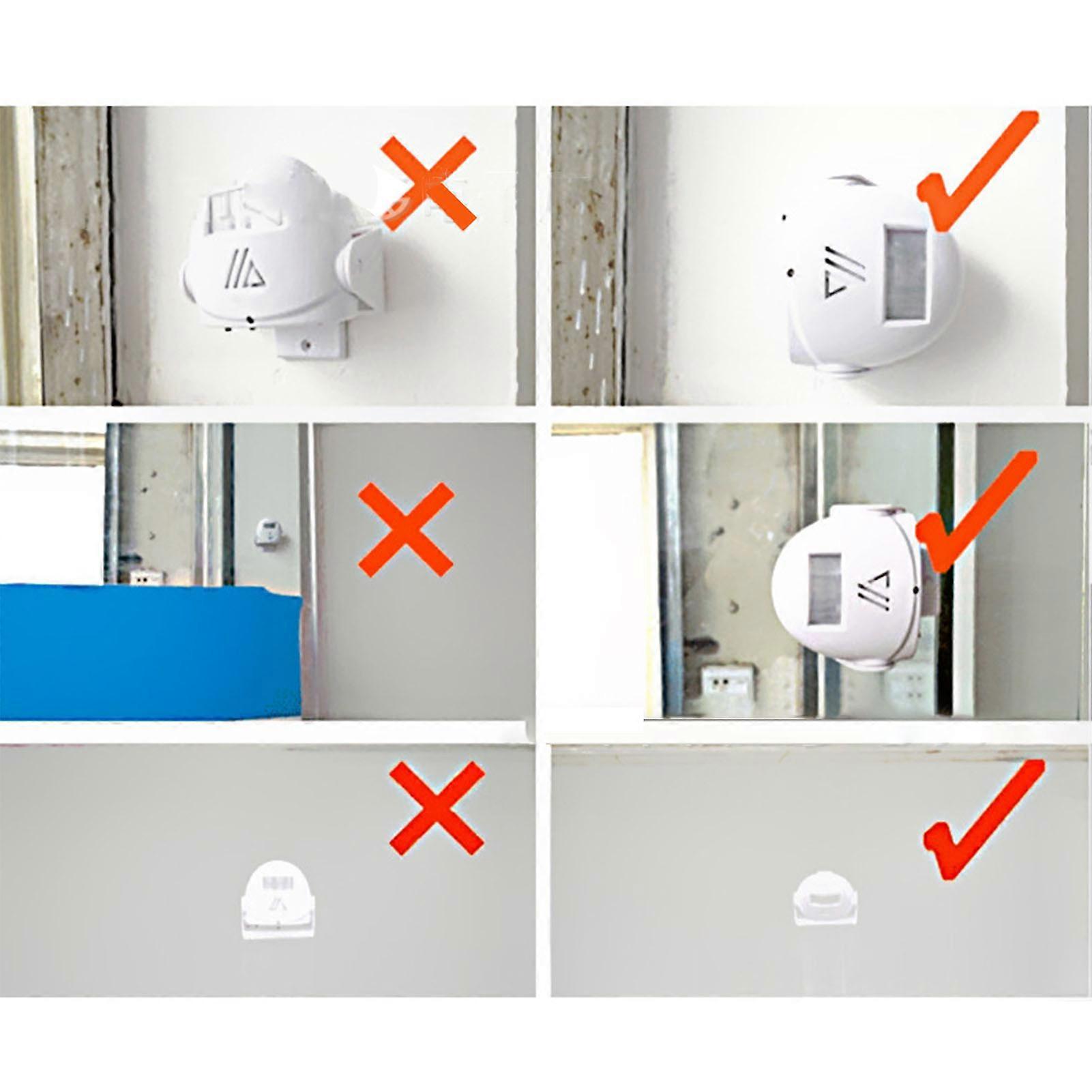 Infrared Alarm Bell Anti Theft Wireless Entry Door Motion Detector Sensor Home Security Doorbell Alert System Voice and 32 Songs 