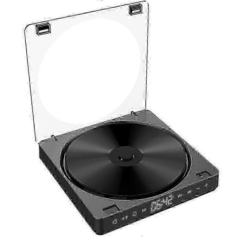 Portable Rechargeable CD Player with Double Headphone Jack - Walkman Style Music Player with Contact Button & Shock Resistance