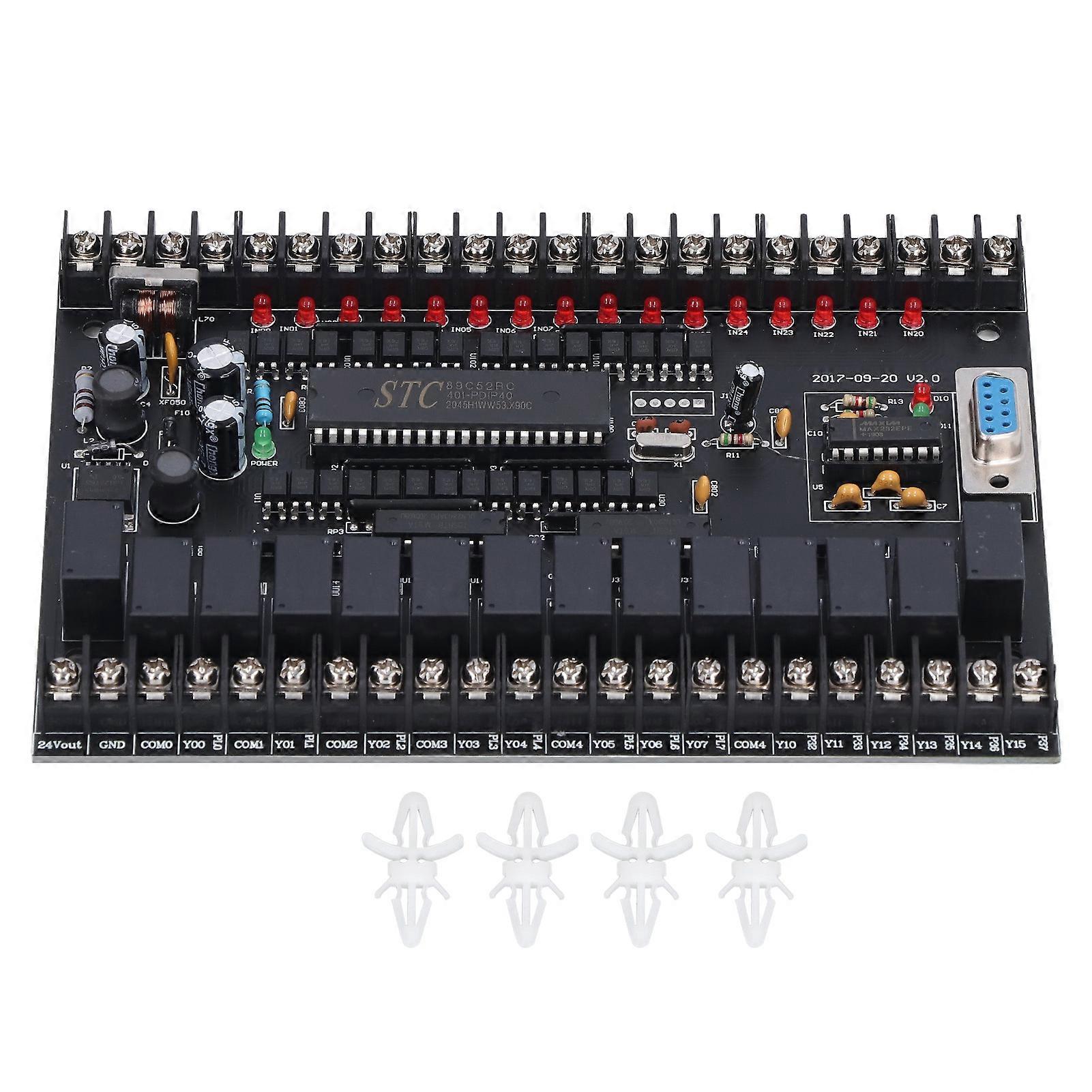 PLC Industrial Control Board PCB Single Chip Controls Boards Programmable Logic Controller DC 24V