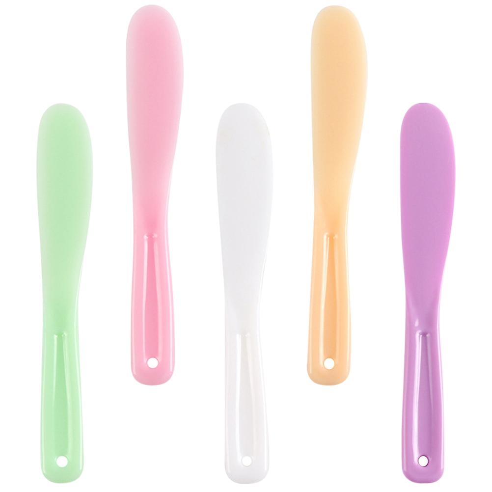5Pcs Beauty Makeup Mask Plates and Mixing Sticks DIY Mask Stirrers Assorted Colors