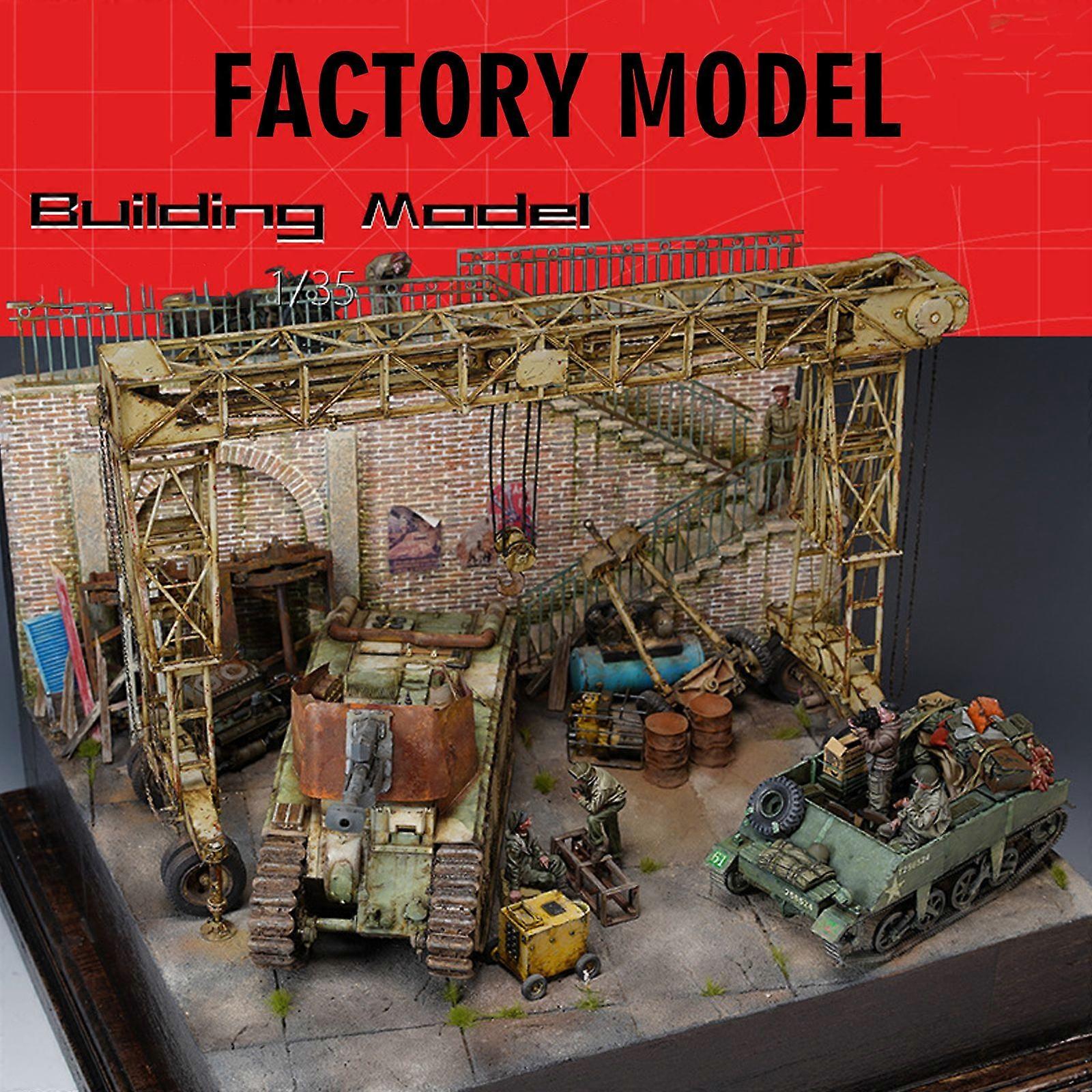 1/35 手工木制建筑模型套件废墟房屋立体模型场景未上漆