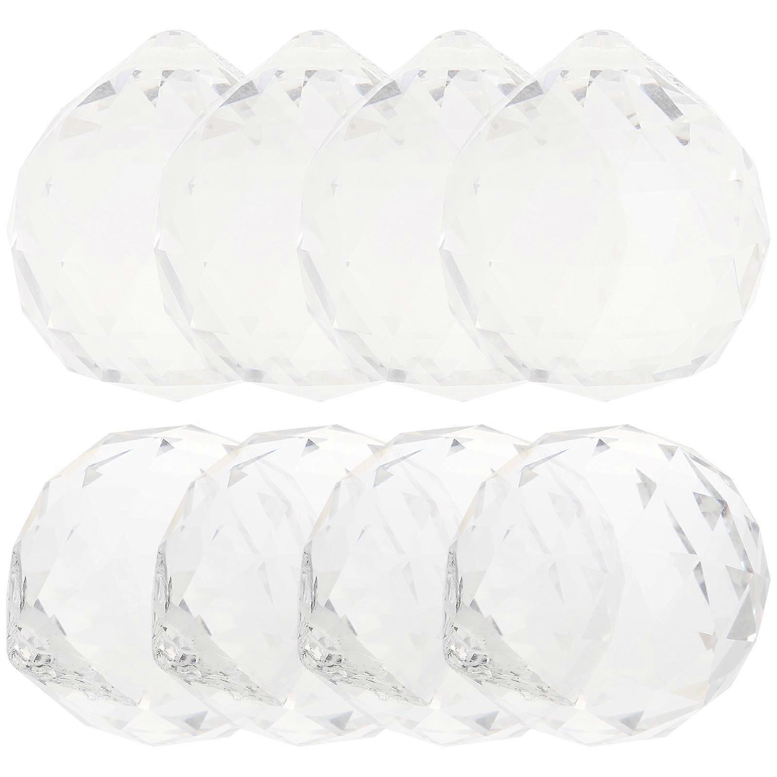 DIY Crystal Prisms Hanging Design For Backyards Homeowners Transparent Color 40mm Light Refraction 10Set