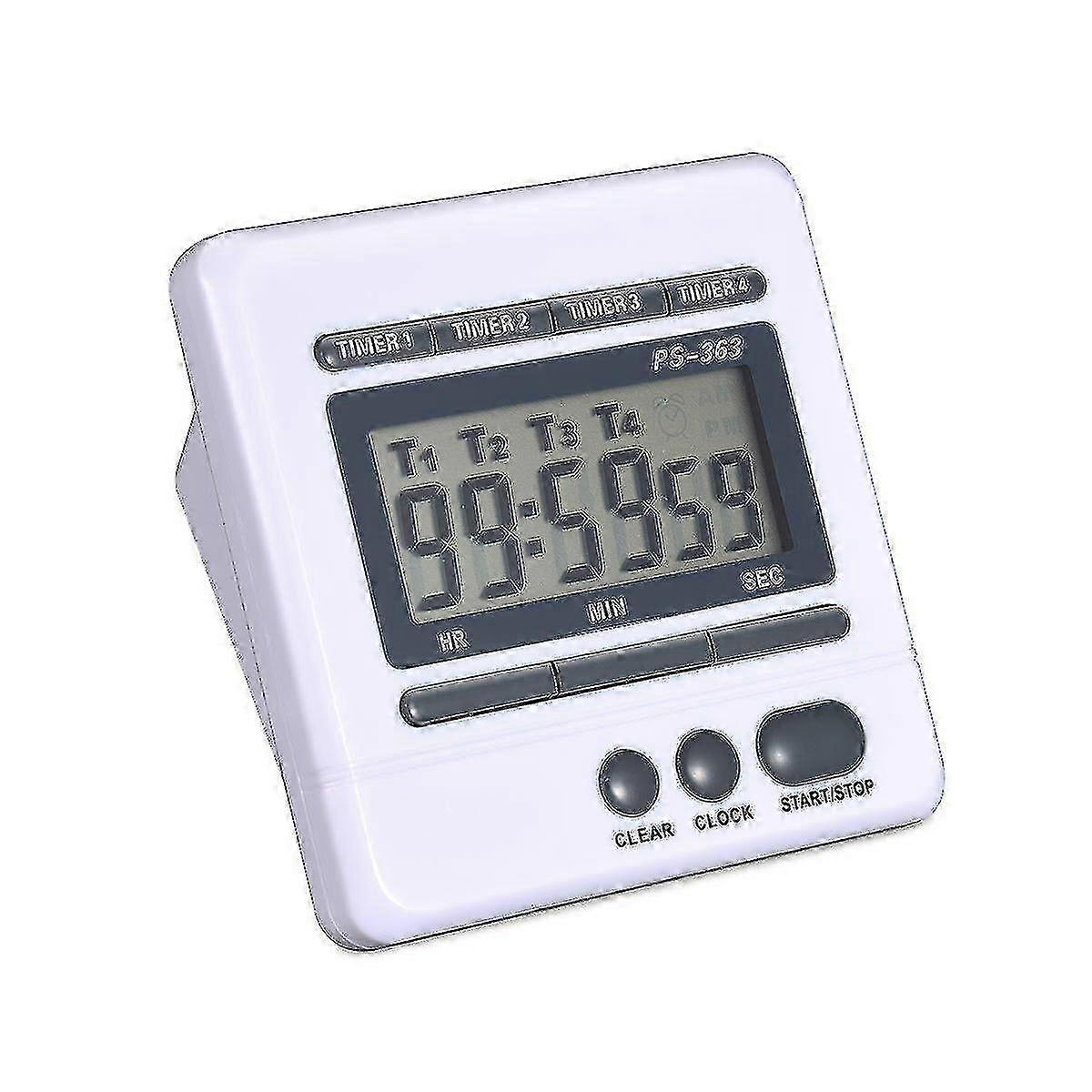 4-Channel Digital Countdown Timer & Clock for Kitchen Cooking - Count Up & Down Timer by Zekai