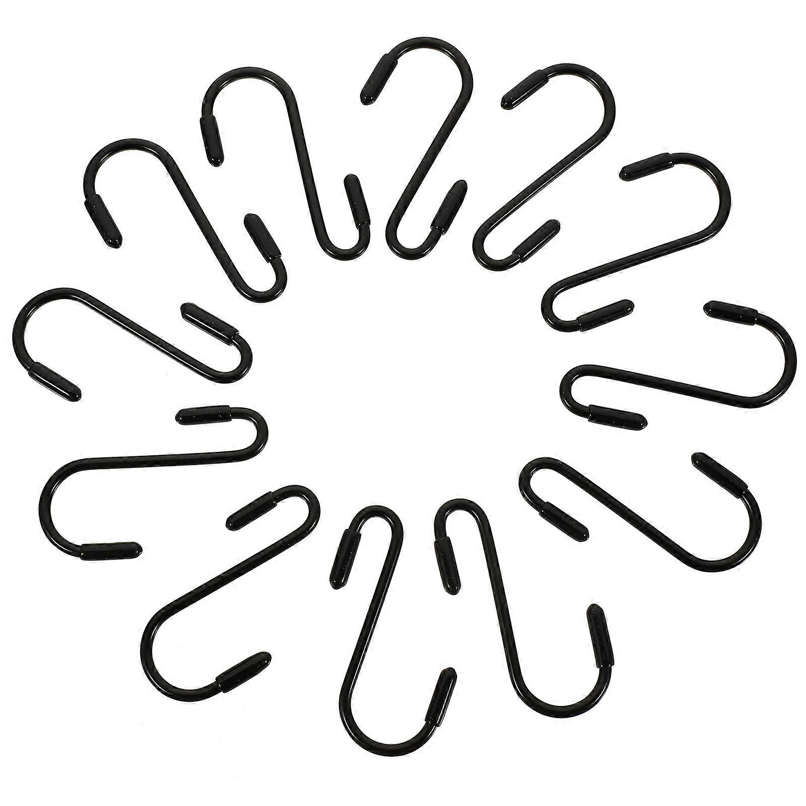 Stainless Steel S Hooks Iron Hook Space Saving Bathroom Garage 12Pcs