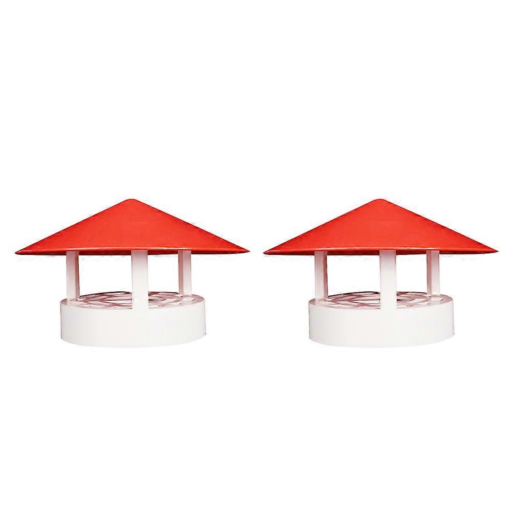 Rainproof Vent Cap Durable Funnel Protector For Exhaust Pipe Outdoor Ventilation White 18.00X18.00X11.00CM 2Pack