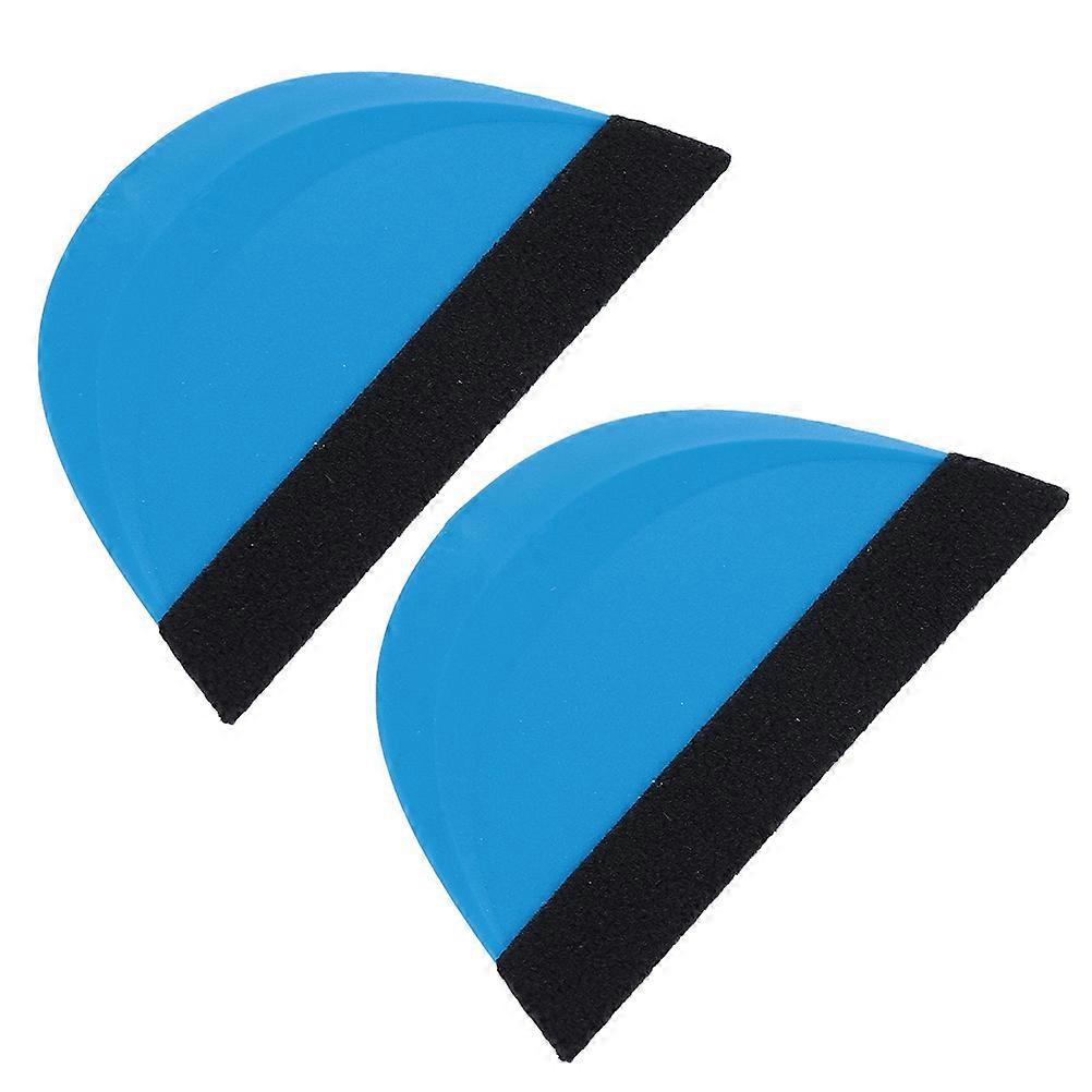 Sky-blue Car Film Wrapping with Felt Edge for Car Use 2 Pcs Plastic Soft
