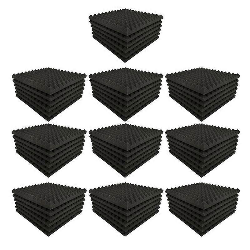 120 Pack Pyramid Shape Soundproof Foam Sound Proof Padding Treatment Panel for Bass Insulation