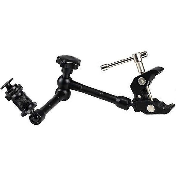 11" Magic Arm Set: Monitor arm, articulating arm, 15mm DSLR rig, camera clamp, LED light.