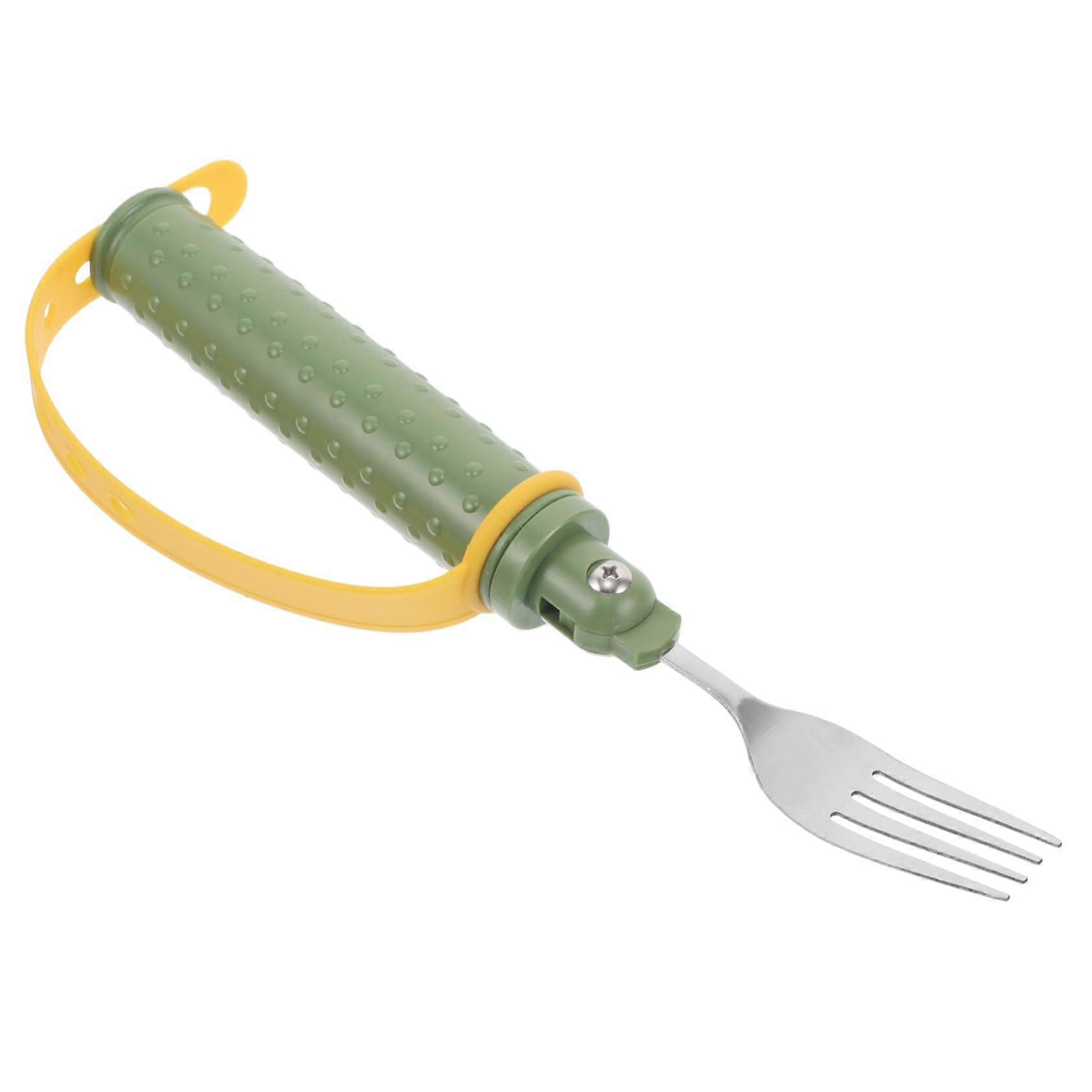 Dining Fork and Spoon Adaptive Utensils for Adults | Weighted Dinnerware for Disabled | Ergonomic Handheld Tableware
