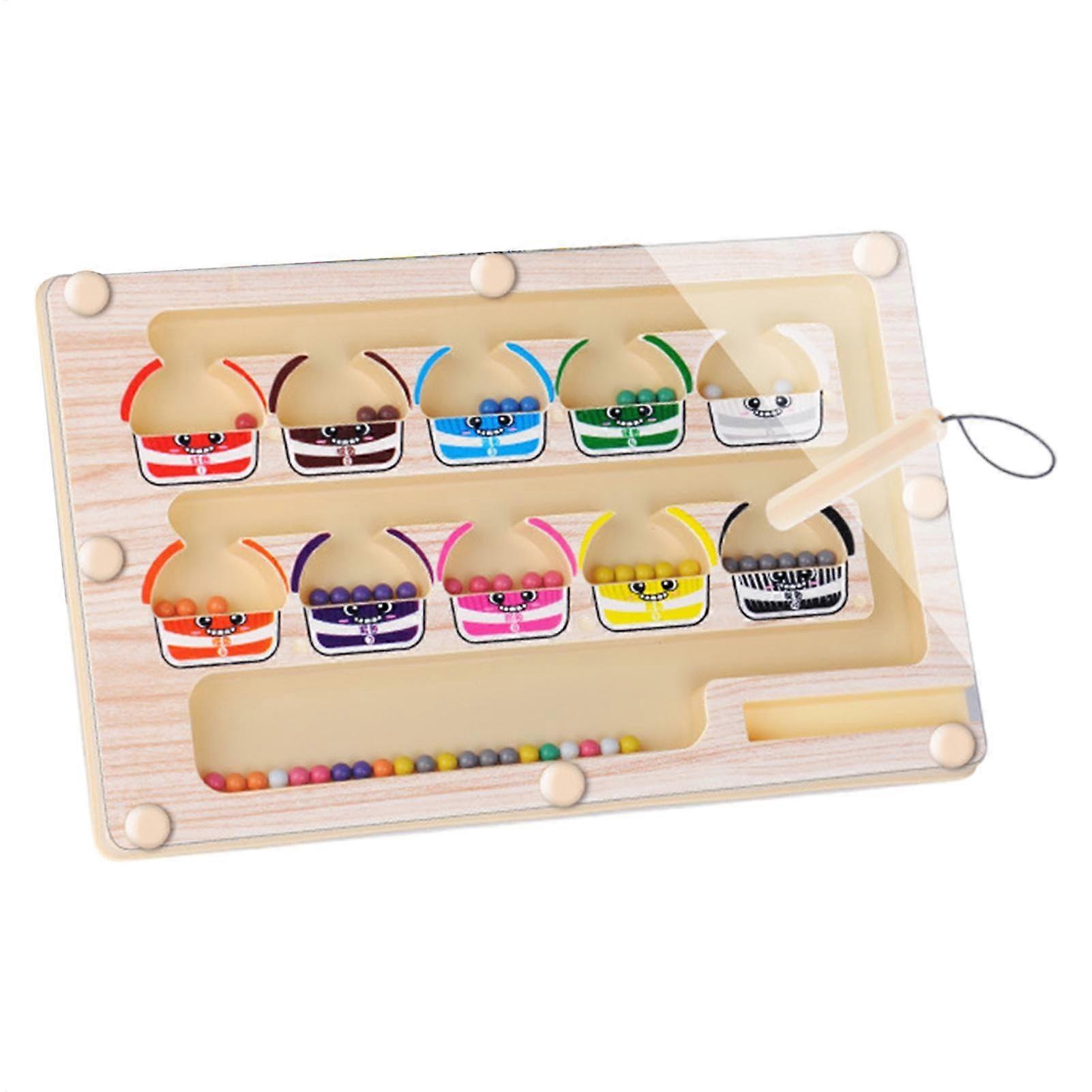 Magnetic Colour Maze With Magnetic Colour Numbers Colour Matching Learning Chart Educational Toy For Kids