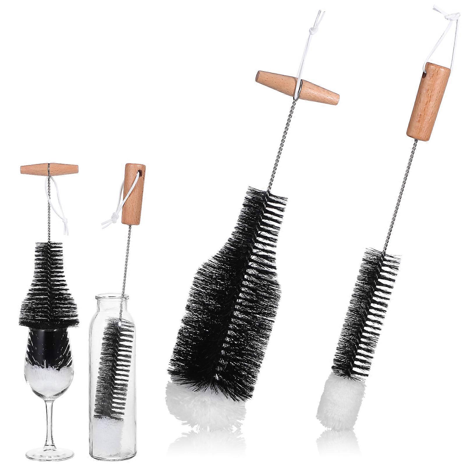 Wood Stove Cleaning Brush Set with Long Handle – Wire Brush for Chimney and Flue Maintenance, Effective Grease and Grime Removal
