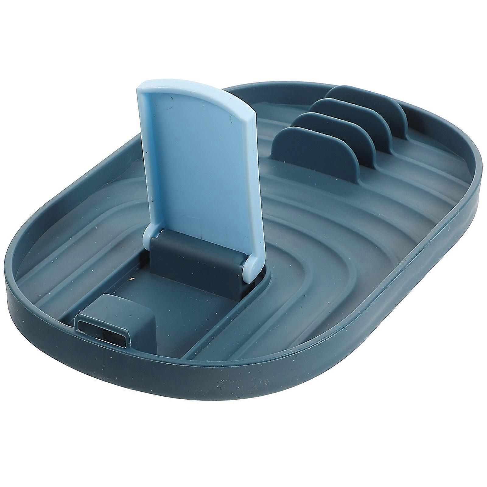 Blue Multifunctional Kitchen Utensil Holder with Antislip Base for Storage Use Made of PP